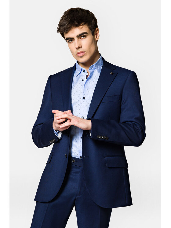 Lancerto Lancerto Garnitur GA073123000007 Granatowy Slim Fit