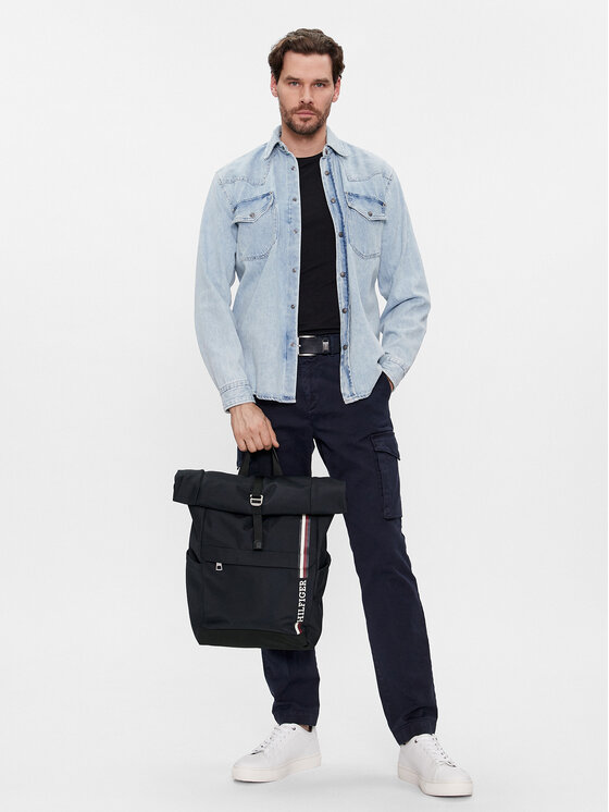 Tommy Hilfiger Tommy Hilfiger Раница Th Monotype Rolltop Backpack AM0AM11792 Тъмносин