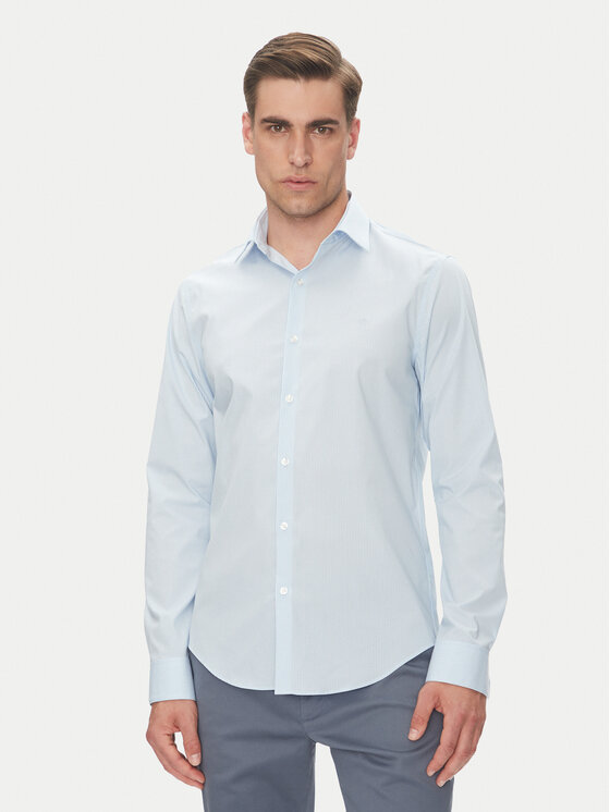 Calvin Klein Calvin Klein Cămașă LV019EU013 Albastru celest Slim Fit