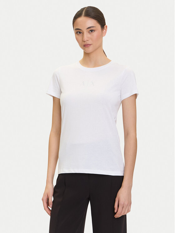 Armani Exchange Armani Exchange Majica XW001459 AF10356 U0002 Bela Regular Fit
