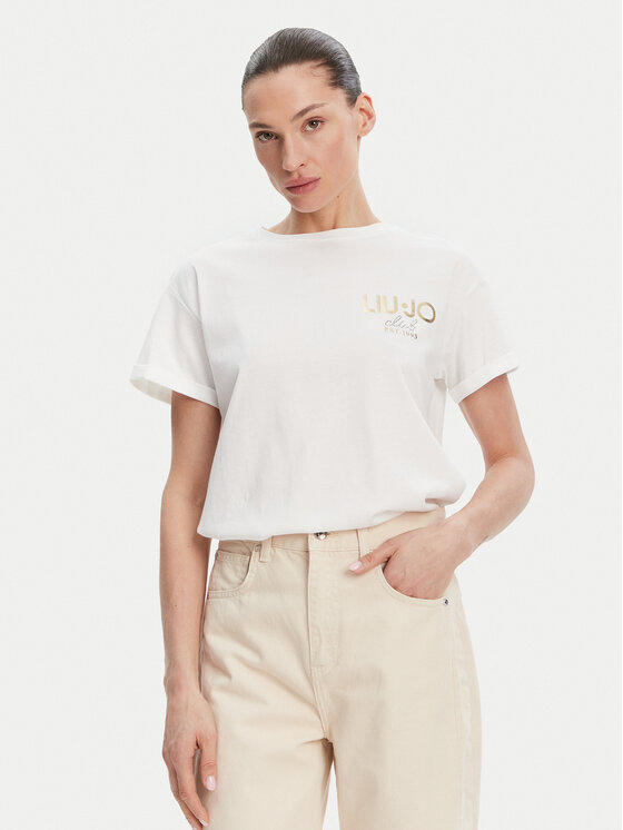 Liu Jo Liu Jo Tricou WA5007 JS923 Alb Relaxed Fit
