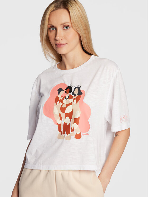 Puma Puma T-shirt Nextgen Artist Series 522596 Bianco Relaxed Fit