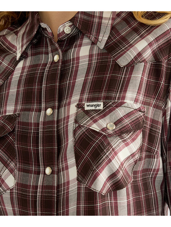 Wrangler Wrangler Koszula 112386787 Brązowy Regular Fit