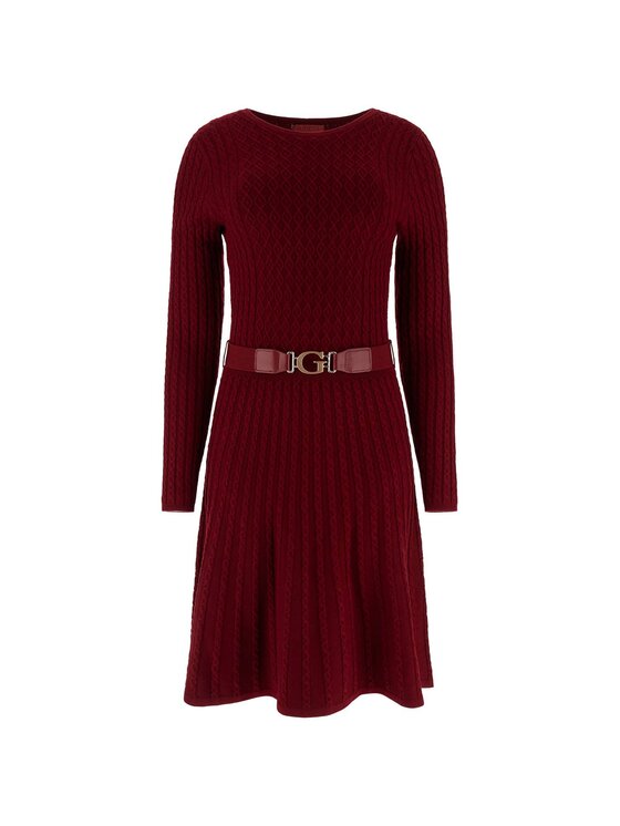Guess Guess Trikotažinė suknelė W5BK68 Z2YJ2 Raudona Slim Fit