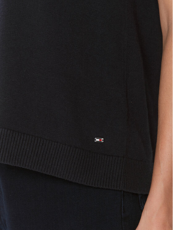 Tommy Hilfiger Tommy Hilfiger Sweter WW0WW40123 Granatowy Relaxed Fit