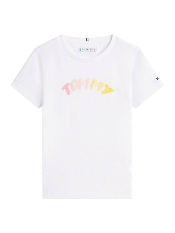 Tommy Hilfiger Tommy Hilfiger Majica KG0KG09246 Bela Regular Fit