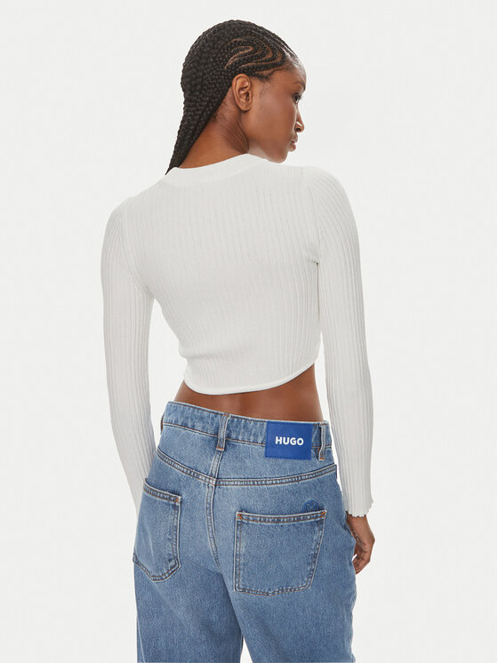 HUGO Hugo Sweater Succoire_B 50514280 Fehér Slim Fit