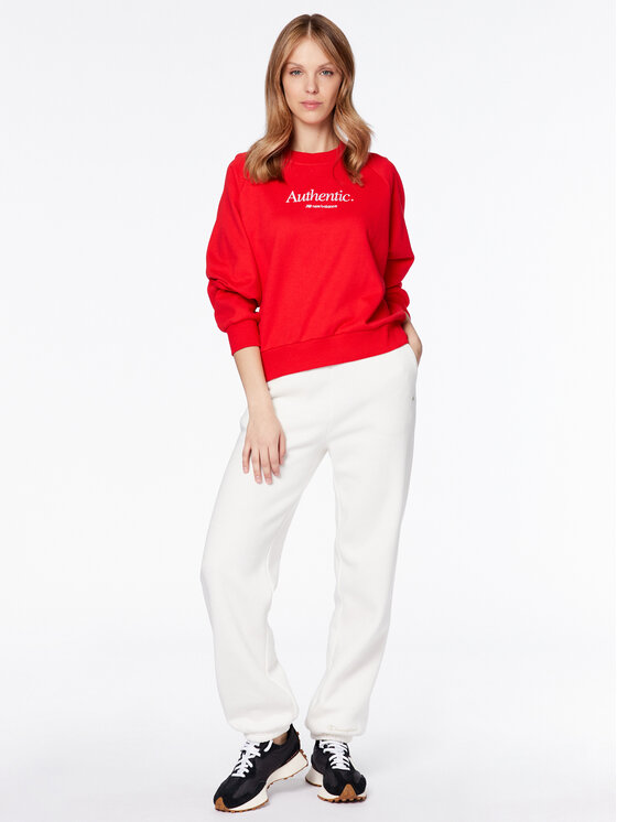 New Balance New Balance Bluza WT31557 Czerwony Regular Fit