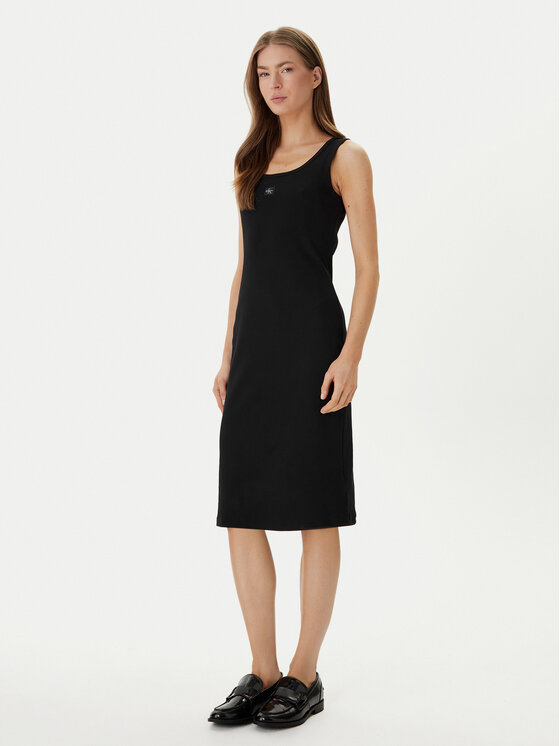 Calvin Klein Jeans Rochie de zi LV047F257G Negru Slim Fit