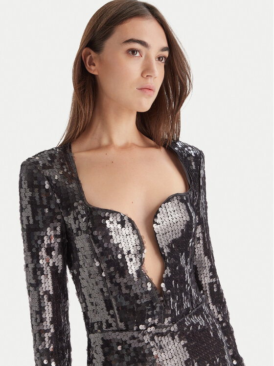 Bardot Bardot Koktejlové šaty Marlena 60120DB Šedá Regular Fit