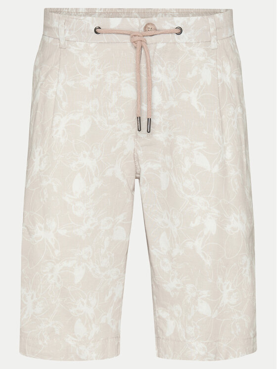 Bugatti Bugatti Pantaloncini di tessuto 1949 56416A Beige Slim Fit