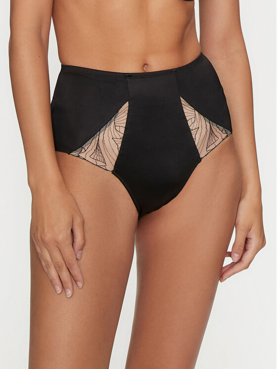 Chantelle Chantelle Klassischer Damenslip mit hoher Taille Tattoo Love C22DC5 Schwarz