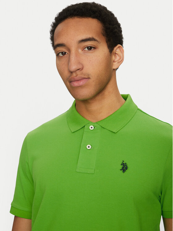 U.S. Polo Assn. U.S. Polo Assn. Polo MUP3637 Zielony Regular Fit