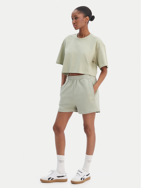Reebok Reebok Póló Reebok x Ewa Chodakowska RK25612CCW Világoszöld Relaxed Fit