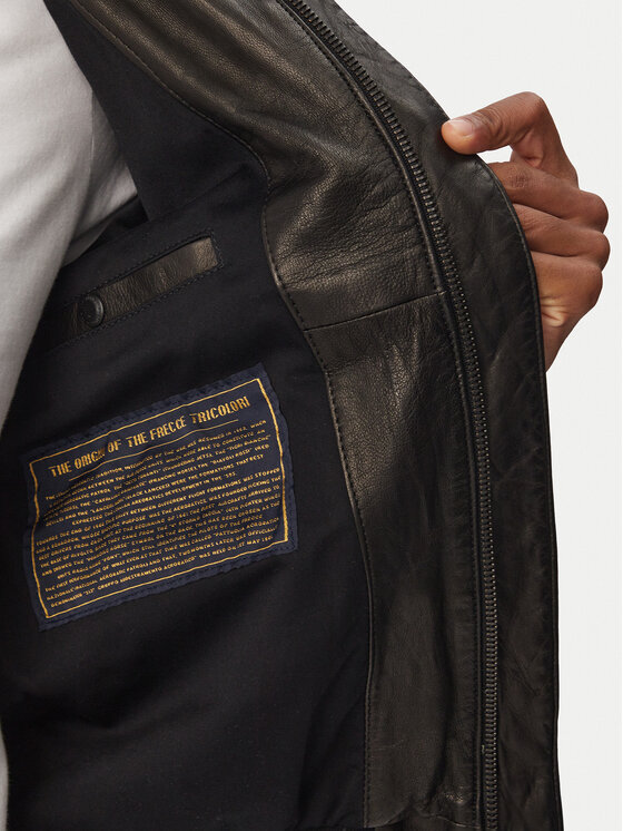 Aeronautica Militare Aeronautica Militare Ādas jaka 261PN5057U100839 Melns Regular Fit