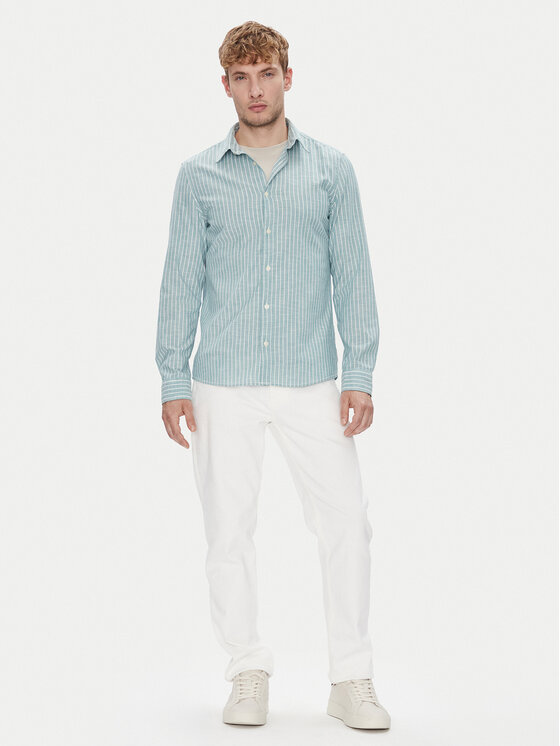 Marc O'Polo Marc O'Polo Camicia 526 7210 42358 Verde Slim Fit