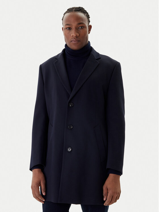 Bugatti Bugatti Cappotto di lana 821628-84221 M Blu scuro Regular Fit