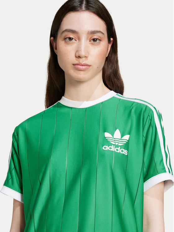 adidas adidas Футболка adicolor 3-Stripes IY7227 Зелений Loose Fit