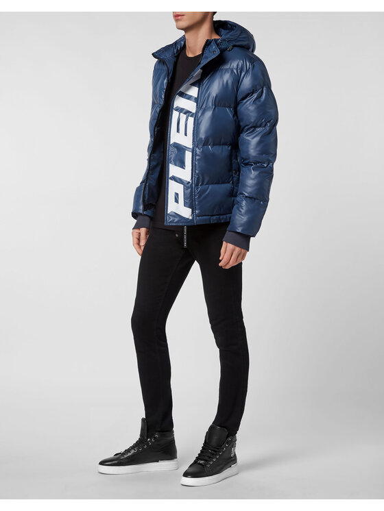 PHILIPP PLEIN PHILIPP PLEIN Vatovaná bunda 361 Světle modrá Regular Fit