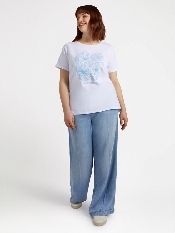 Fiorella Rubino Fiorella Rubino T-shirt G150L008460N011 Bianco Regular Fit