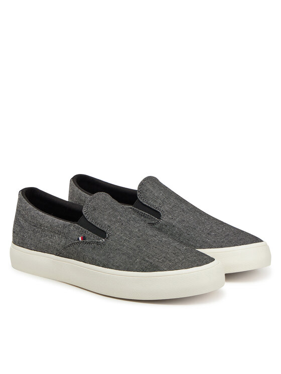 Tommy Hilfiger Tommy Hilfiger Гуменки Th Hi Vulc Low Slip On Ch FM0FM05390 Сив