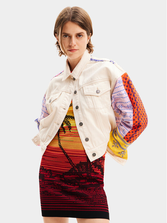 Női Farmer kabát Desigual, Méret: XL, Ekru, Julie 24SWED02