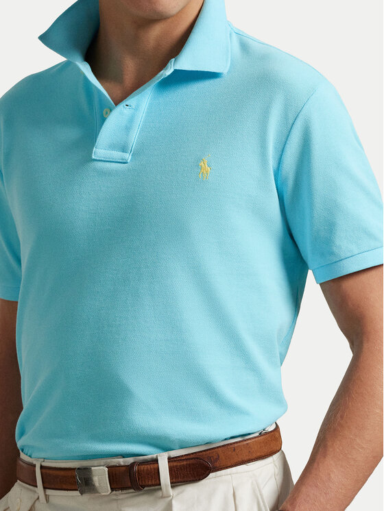 Polo Ralph Lauren Polo Ralph Lauren Поло 710536856449 Бірюзовий Slim Fit