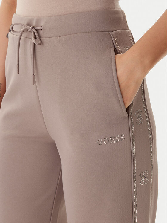 Guess Guess Teplákové kalhoty V5BB12 KCX22 Béžová Wide Leg