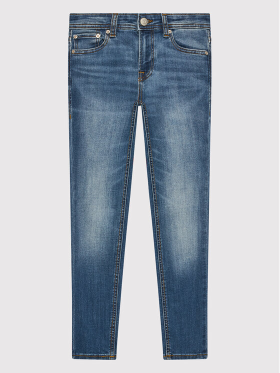 Jack&Jones Junior Jack&Jones Junior Jeans hlače Liam 12156687 Modra Skinny Fit