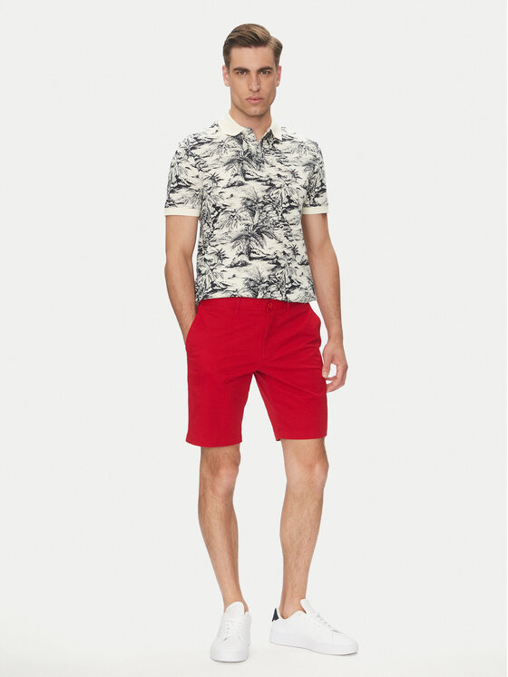 Tommy Hilfiger Tommy Hilfiger Тениска с яка и копчета MW0MW38475 Бежов Regular Fit