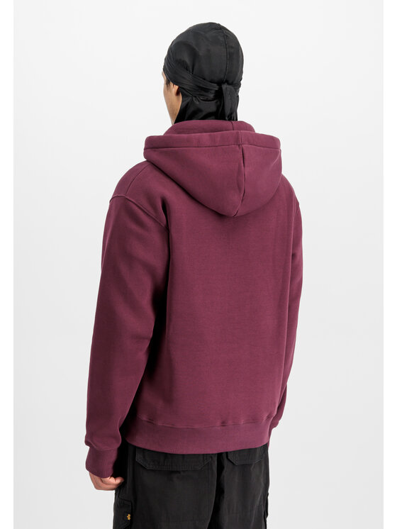 Alpha Industries Alpha Industries Bluza Basic Big Logo Hoodie Czerwony Regular Fit