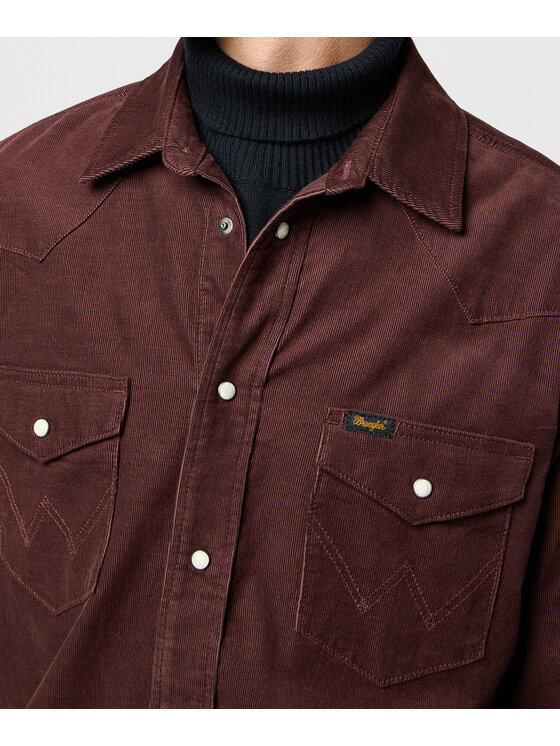 Wrangler Wrangler Koszula 112371428 Brązowy Regular Fit