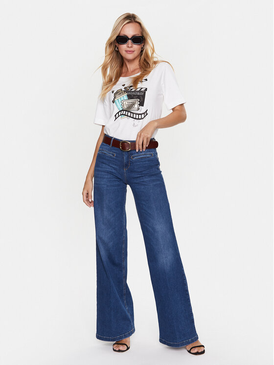 Liu Jo Sport Liu Jo Sport Marškinėliai TA3188 JS923 Balta Regular Fit