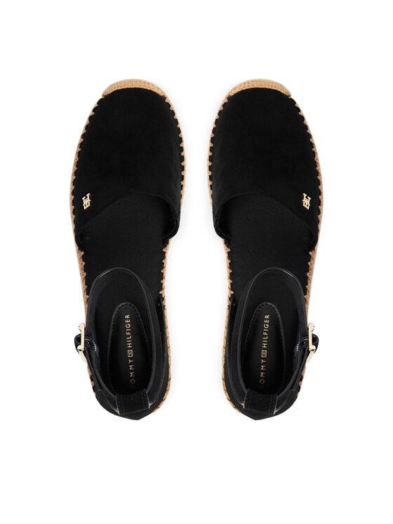 Tommy Hilfiger Tommy Hilfiger Espadrilky Th Platform Espad Suede Strap FW0FW09144 Černá