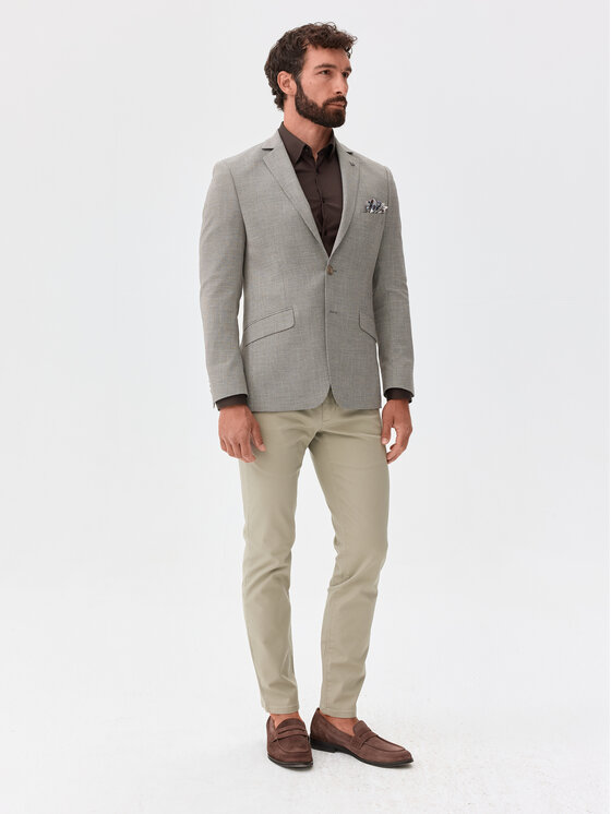 Evenemen Evenemen Marynarka Coco 0708 Szary Slim Fit