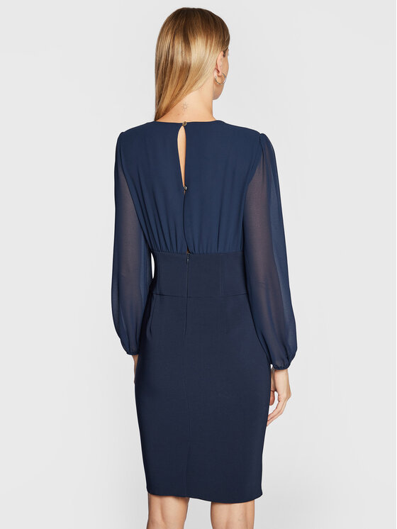 Rinascimento Rinascimento Cocktail obleka CFC0111068003 Mornarsko modra Regular Fit