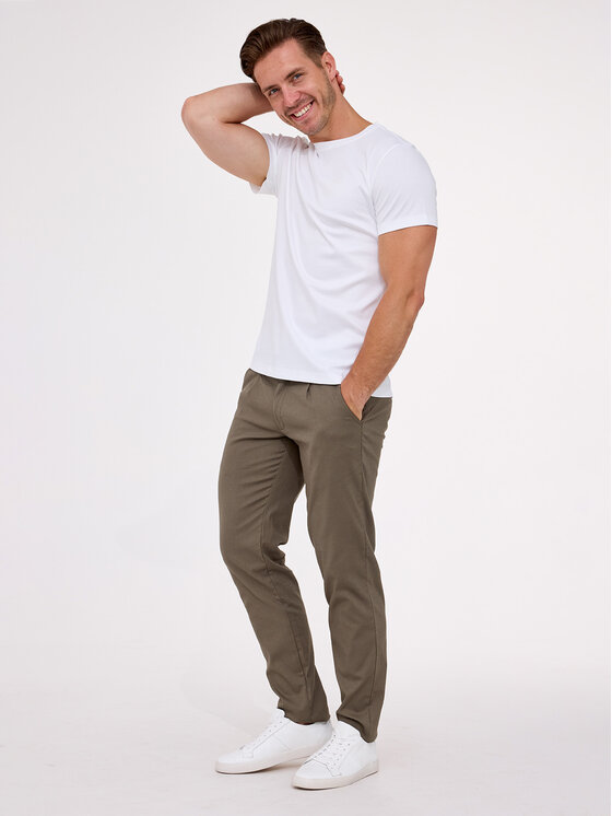 VILLARO VILLARO T-Shirt TSH027VIM Biały Regular Fit