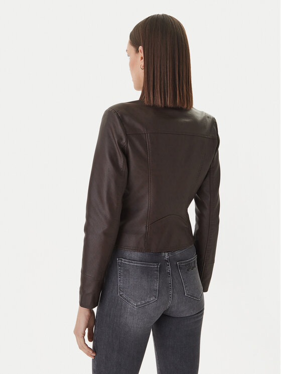 Guess Guess Jakna iz umetnega usnja W6GL09 W1834 Rjava Regular Fit