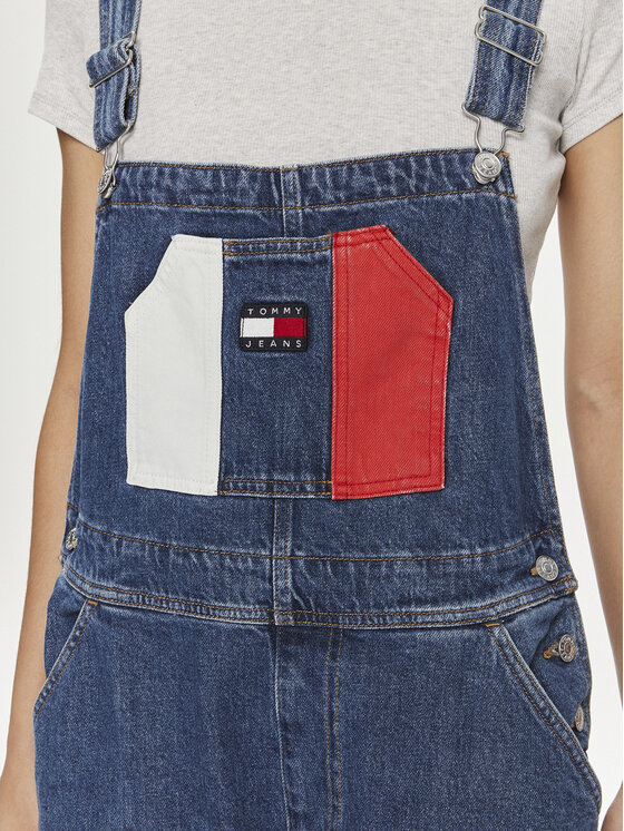 Tommy Jeans Tommy Jeans Salopette Classic Flag DW0DW18208 Blu Wide Leg