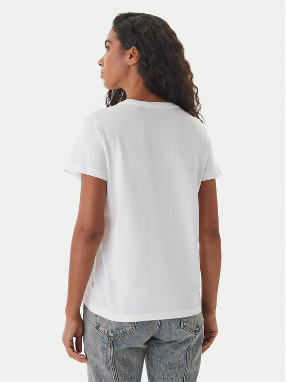 Guess Jeans Guess Jeans Marškinėliai W6GI45 K8HM0 Balta Regular Fit