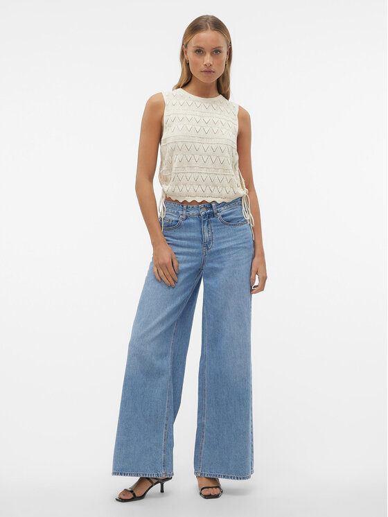Vero Moda Vero Moda Majica Bali 10302924 Écru Regular Fit