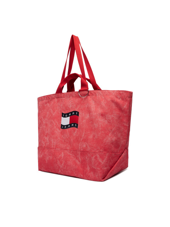 Tommy Jeans Tommy Jeans Handtasche Tjw Wave Flag Med Tote AW0AW18466 Korallenfarben