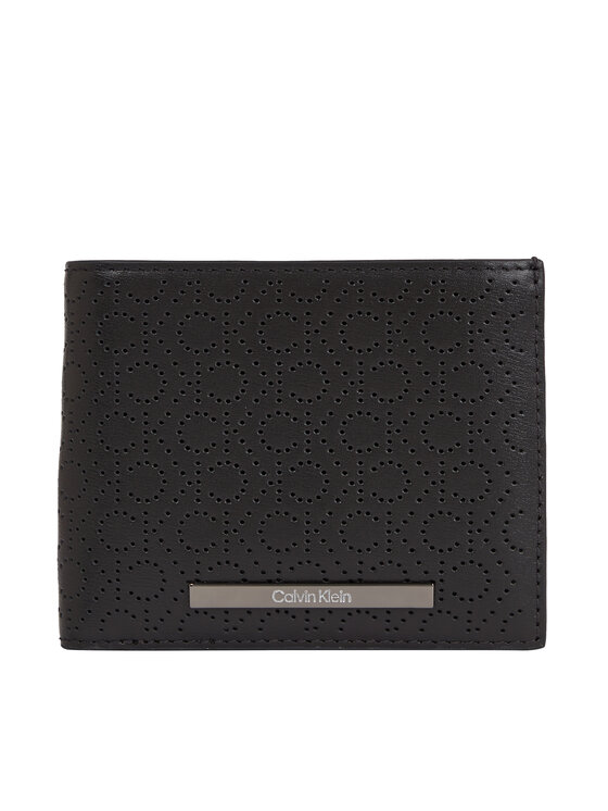 Calvin Klein Große Herren Geldbörse Modern Bar Bifold 5Cc W/Coin K50K511835 Schwarz, Größe 00