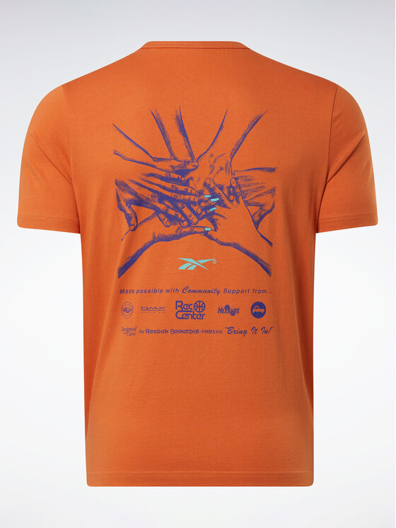 Reebok Reebok T-shirt Reebok Basketball All Are Welcome Here Hoop Together T-Shirt HN5800 Narančasta Relaxed Fit