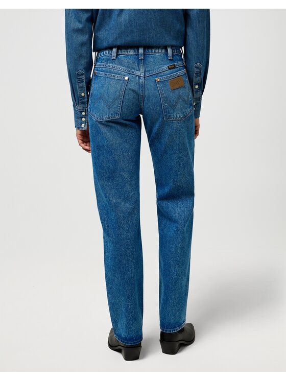 Wrangler Wrangler Jeansy Low Rise Cowboy Niebieski Straight Leg
