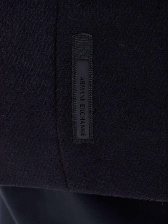 Armani Exchange Armani Exchange Vlnený kabát XM001121 AF18943 UB101 Tmavomodrá Regular Fit