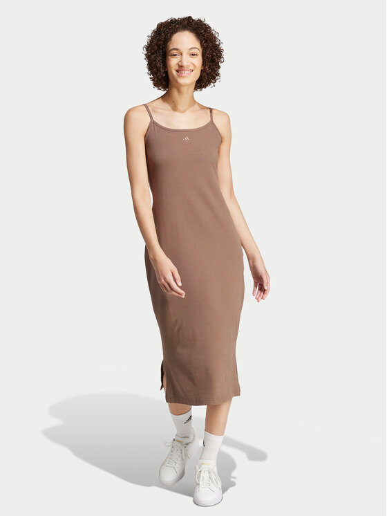 adidas adidas Haljina za svaki dan ALL SZN IX3795 Smeđa Slim Fit