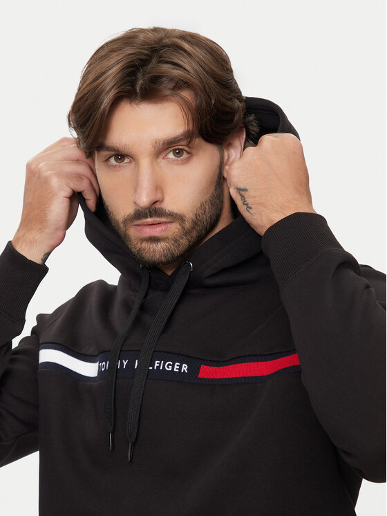Tommy Hilfiger Tommy Hilfiger Bluza MW0MW37361 Czarny Regular Fit