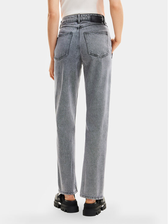 Desigual Desigual Jeans hlače Mackenzie 24SWDD56 Siva Straight Fit