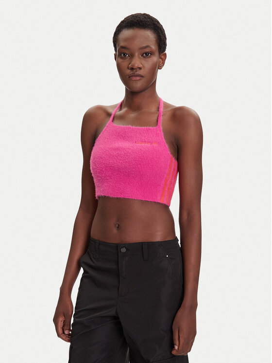 adidas adidas Felső Fluffy JW6002 Rózsaszín Slim Fit